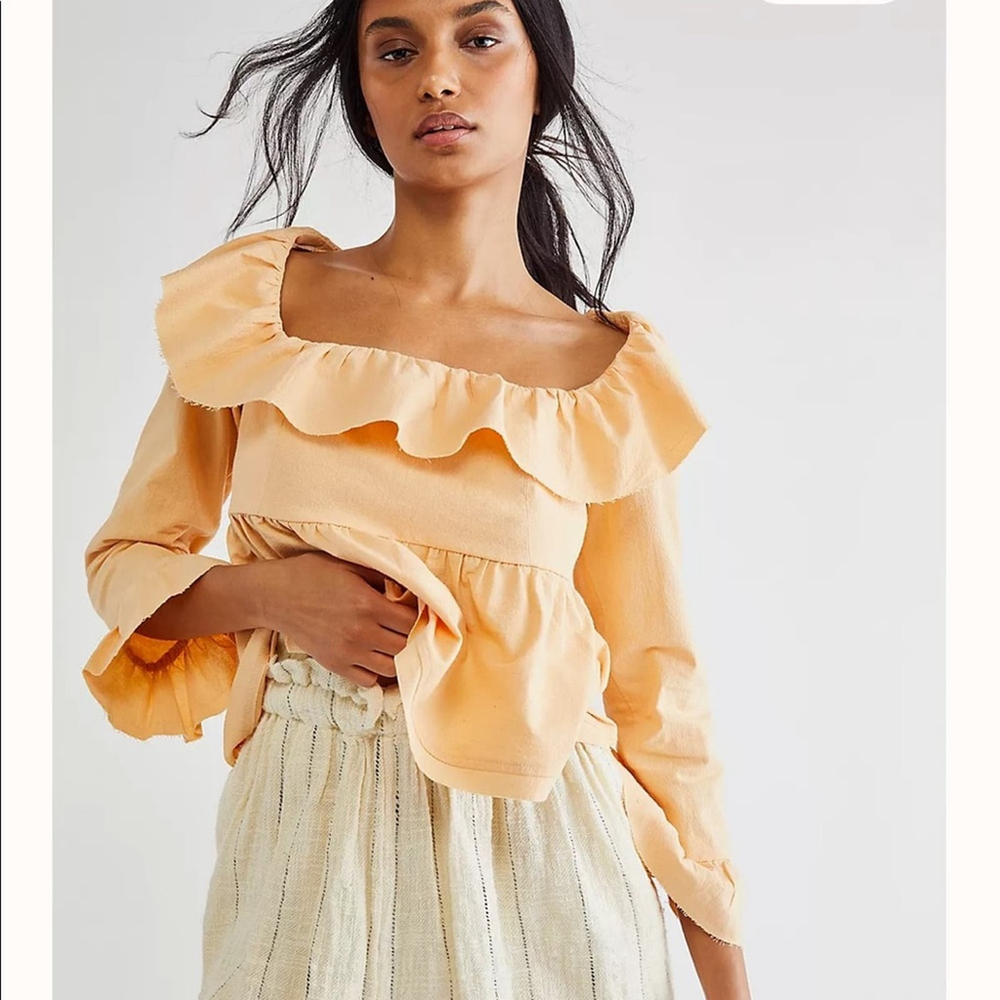 Free People Tulla Babydoll Blouse Size XSmall